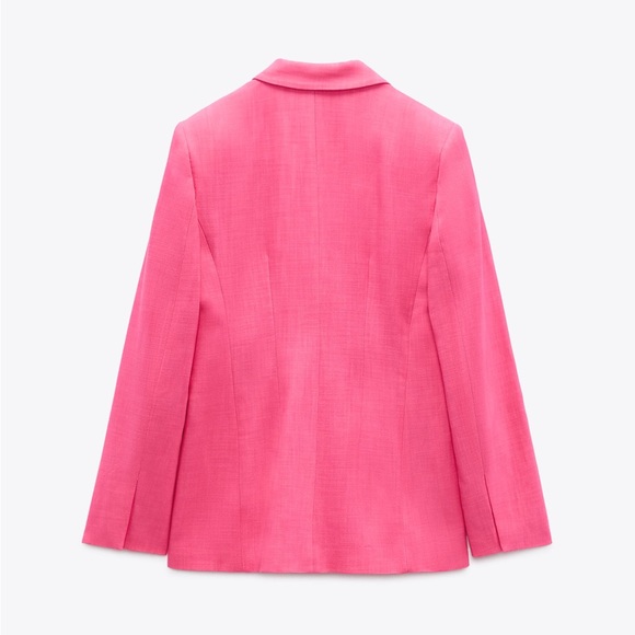 Zara FITTED BLAZER WITH POCKETS in PINK - Picture 10 of 16